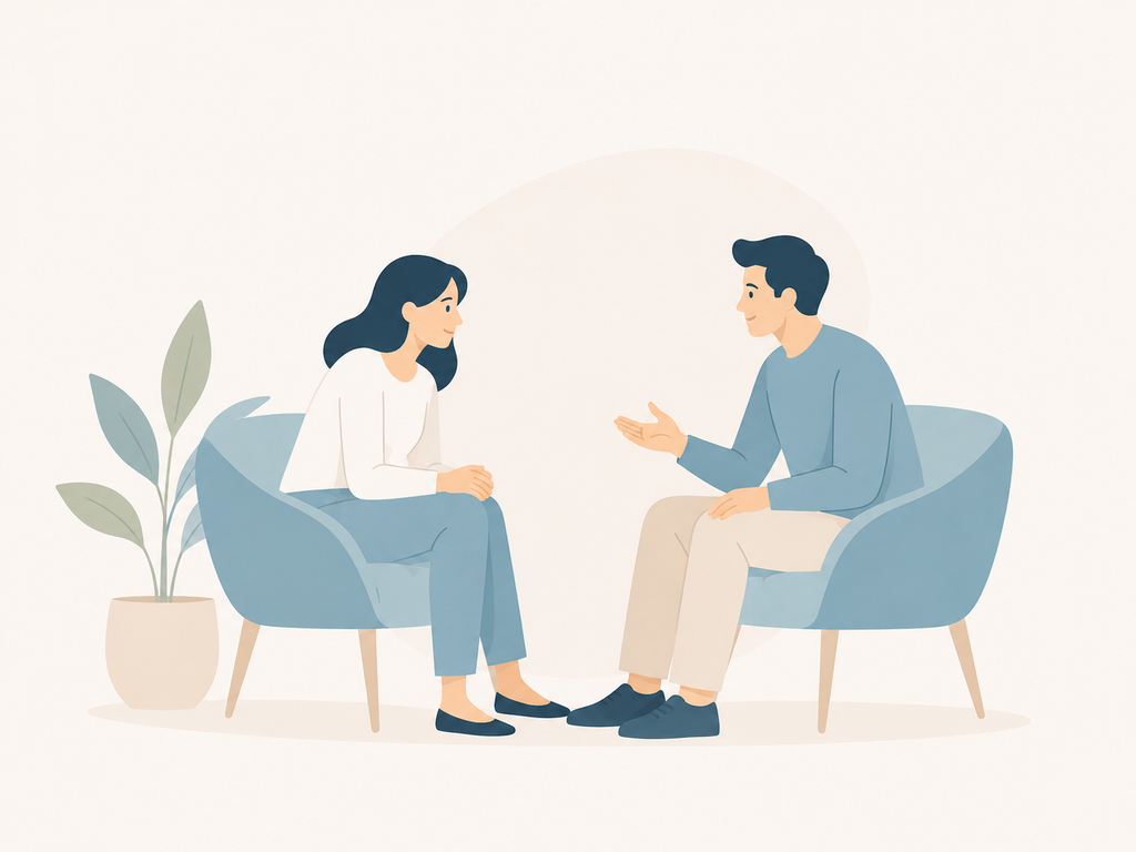 Líder escuchando con empatía a un integrante de su equipo de trabajo 